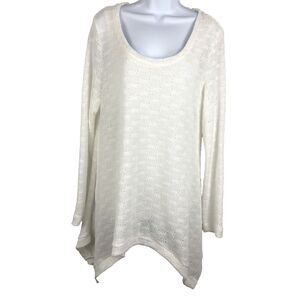 GRACE ELEMENTS Sweater Women XL White Lined